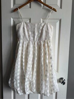 Anthropologie Sachin + Babi White Polka Dot Bubble Dress | NWT